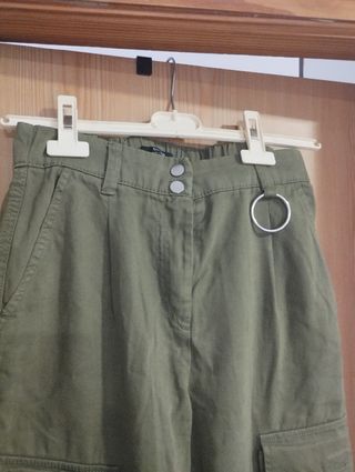 Pack 2 Pantalones Cargo Bershka Verde Oliva