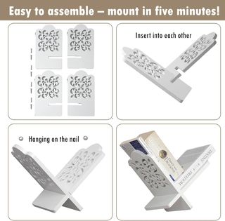 Juego 2 Estantes Madera Vintage Blanco