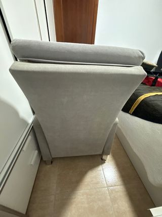 Sillón reclinable de tela gris