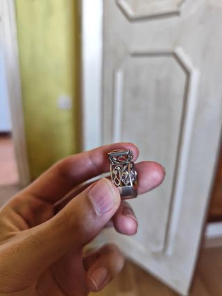 Anillo Plata y Coral Rojo