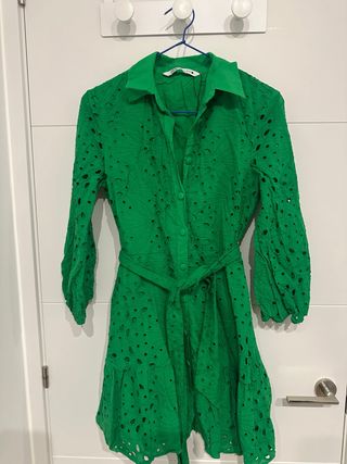 Vestido Zara Verde Corto