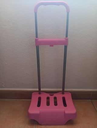 Carrito para mochila escolar rosa