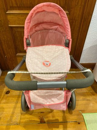 Carrito de muñecas rosa
