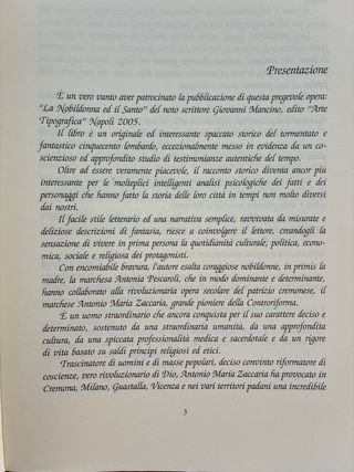 La Nobildonna e il Santo