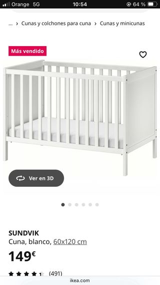 Cuna de colecho blanca