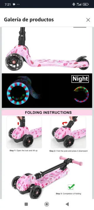 Patinete infantil 3 ruedas