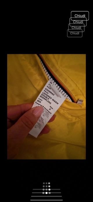 Giubbotto K-Way giallo uomo