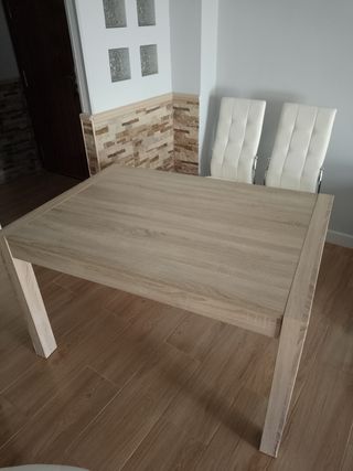Juego de mesa y sillas blanco