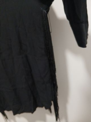 Blusa Zara Negra con Flecos