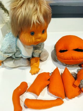 Set bambole vintage anni '70 + pezzi