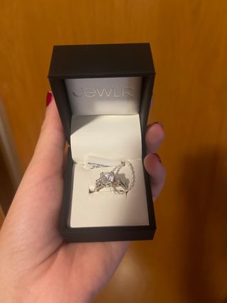Anillo de promesa plata zirconia