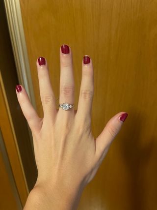 Anillo de promesa plata zirconia