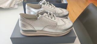 Sneakers Hogan donna pelle argento taglia 40