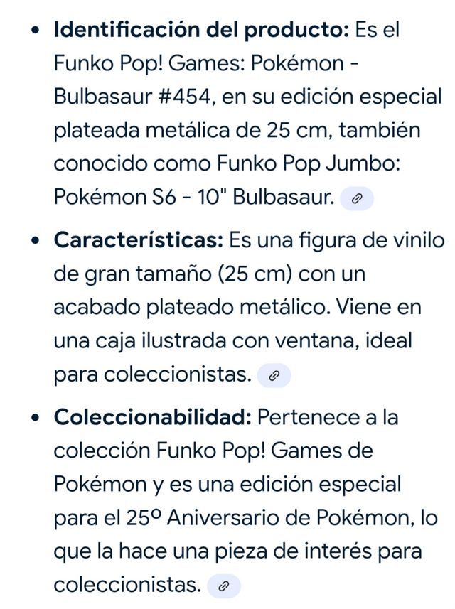 Funko Pop! Pokémon Bulbasaur #454 Plateado