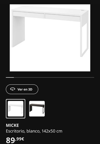 Escritorio Ikea MICKE + Regalo Lámpara