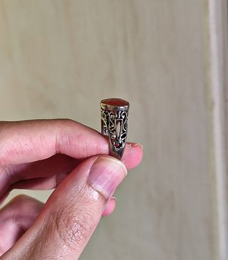 Anillo Plata y Coralina Roja
