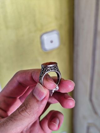 Anillo Plata y Coralina Roja