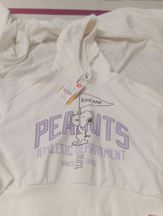 Conjunto Lefties Sudadera y Mallas Peanuts Blanco