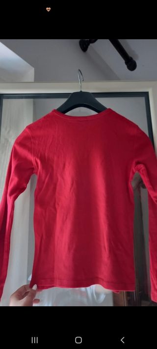 Tshirt bambina rossa con scritta Love