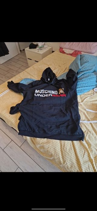 Felpa Moschino Nera con Orsetto