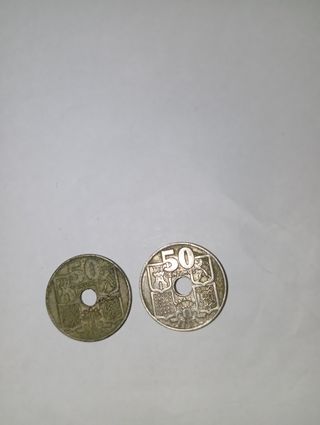 Monedas 50 céntimos 1949 y 1963