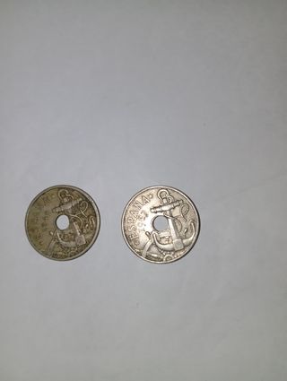 Monedas 50 céntimos 1949 y 1963