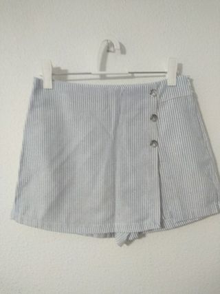 Falda pantalón corto Zara rayas
