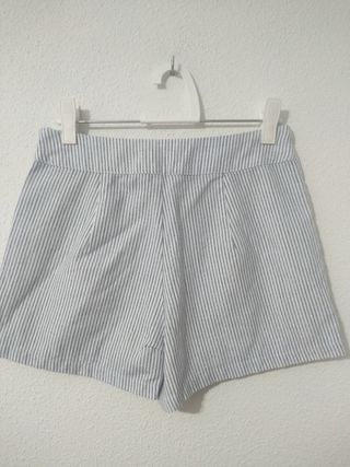 Falda pantalón corto Zara rayas