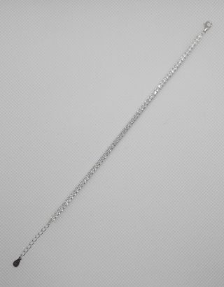 Pulsera Riviere Plata 925 con Piedras Blancas