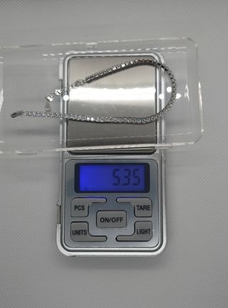 Pulsera Riviere Plata 925 con Piedras Blancas