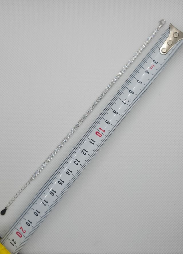 Pulsera Riviere Plata 925 con Piedras Blancas