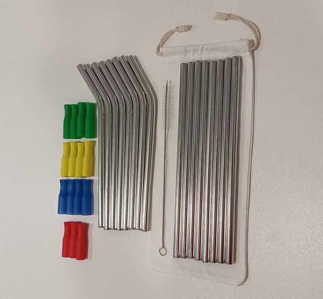Set de pajitas de Acero Inoxidable