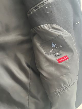 Traje Negro Pantalón y Chaqueta Talla 56