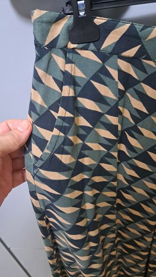 Conjunto Blusa y Falda pantalón Largo Estampada