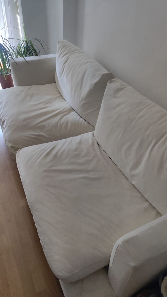 Sofá 2 plazas blanco