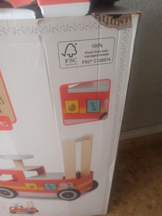 Camión Bomberos Andador Madera 12-36M