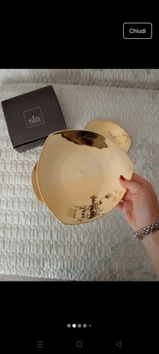 Set 3 Piatti Oro Sia