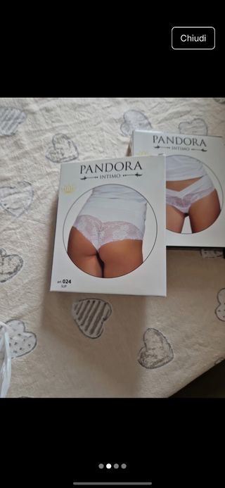 PANDORA Intimo Donna Slip Bianco