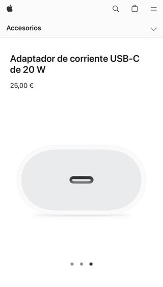 enchufe / puerto de carga USB-C Apple 20W