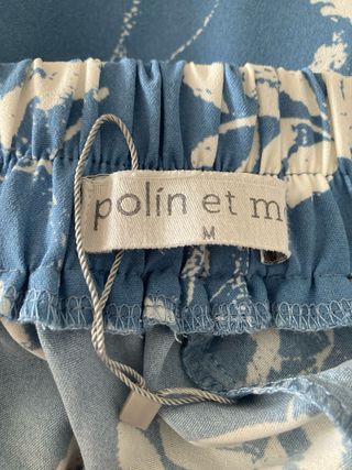 Falda Polin et Moi azul floral. un solo uso.