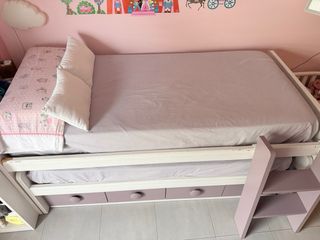 Dormitorio juvenil cama nido con cajones