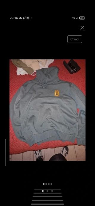 Felpa Adidas uomo grigia