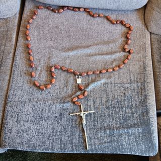 Rosario de madera para procesión o pared