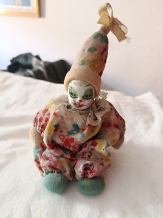 Muñeco payaso vintage 13/8 cm