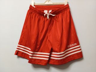 ADIDAS XL futbol shorts Vintage90s ROJO SemiNUEVOS