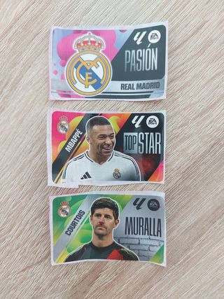 Cromos del Real Madrid de los chicles de la Liga.
