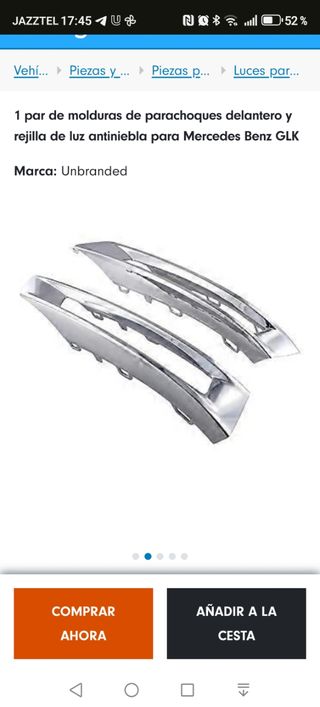 Molduras Parachoques Delantero Mercedes GLK