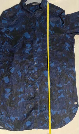 Blusa Larga Didi Azul y Negra Talla L