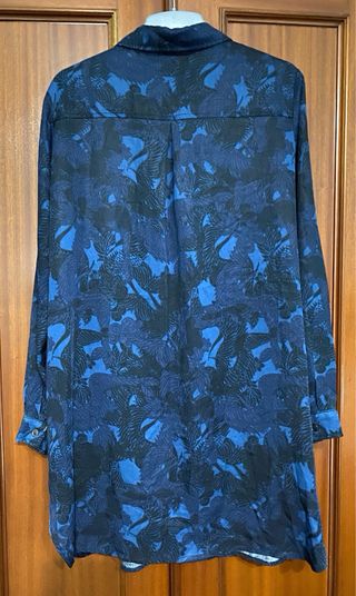 Blusa Larga Didi Azul y Negra Talla L
