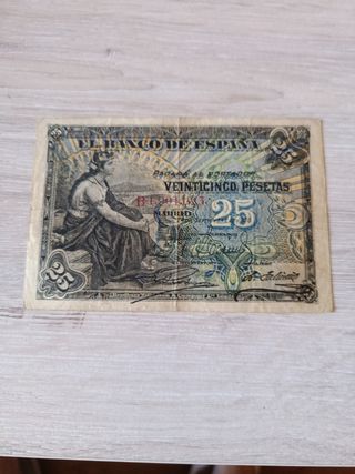 Billete 25 Pesetas Banco de España 1906